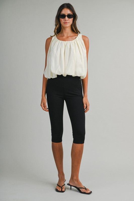 Bubble Hem Blouson Top