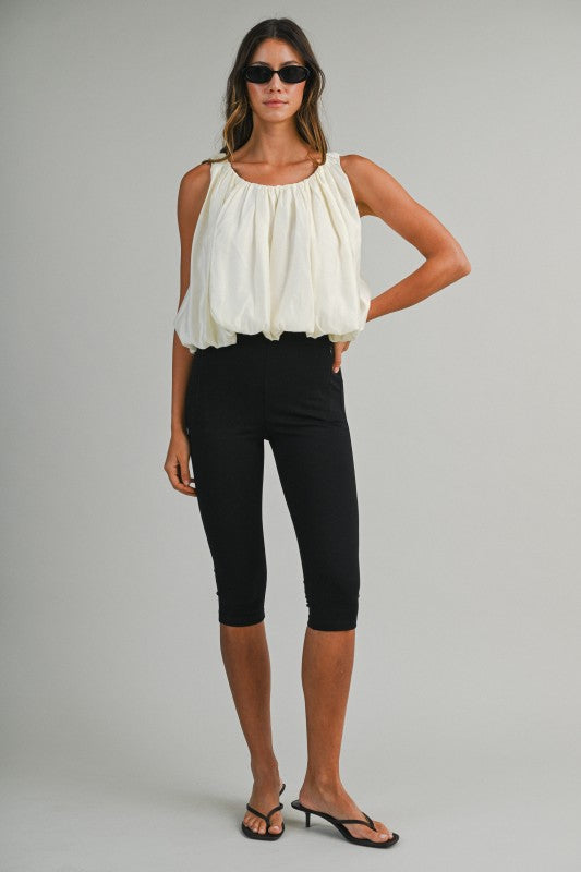 Bubble Hem Blouson Top