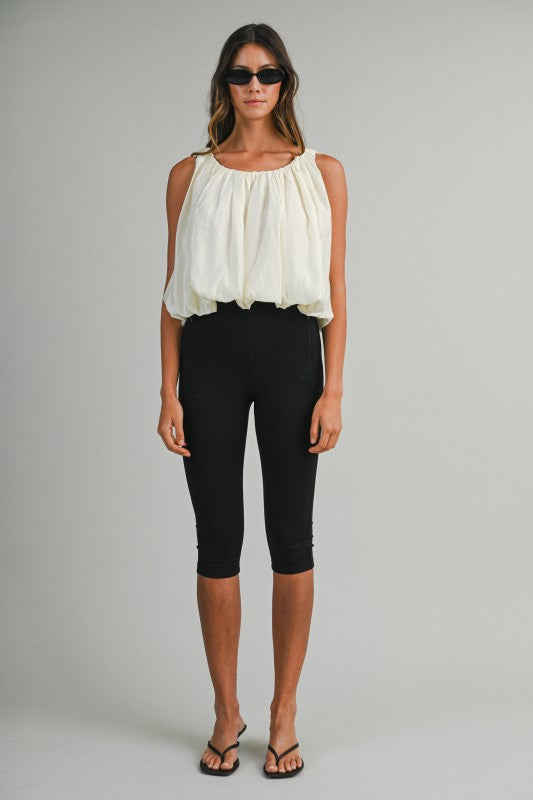 Bubble Hem Blouson Top