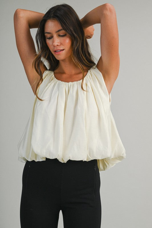 Bubble Hem Blouson Top