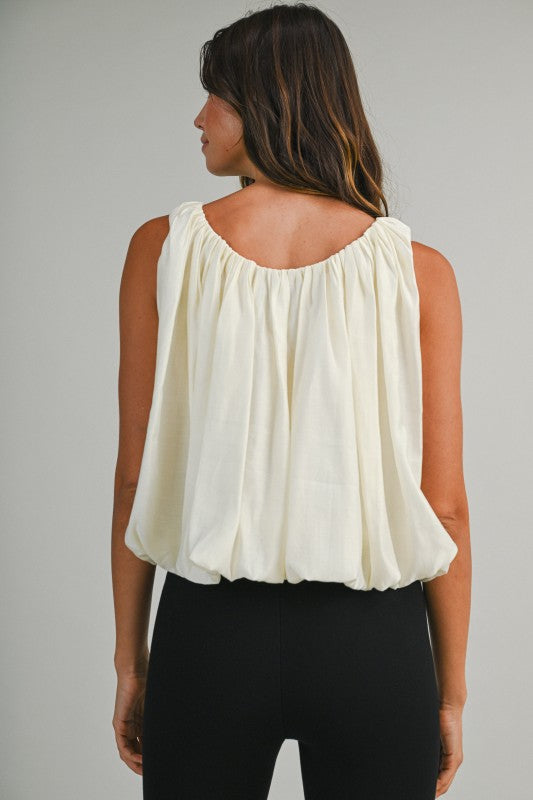 Bubble Hem Blouson Top