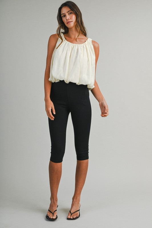 Bubble Hem Blouson Top