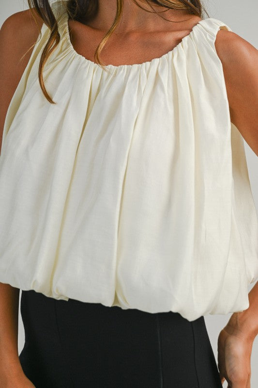 Bubble Hem Blouson Top