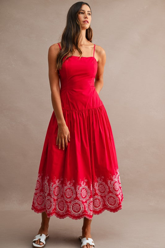 Red Midi Dress