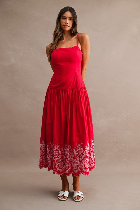 Red Midi Dress