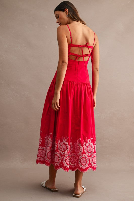 Red Midi Dress