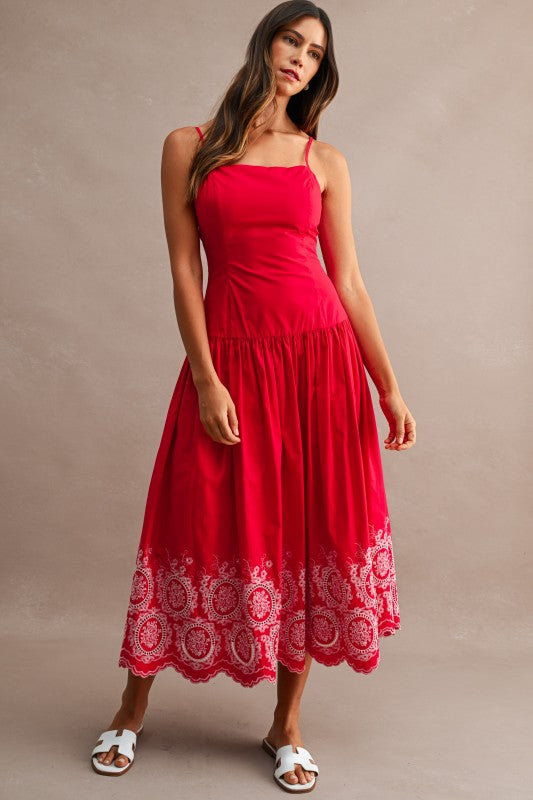 Red Midi Dress