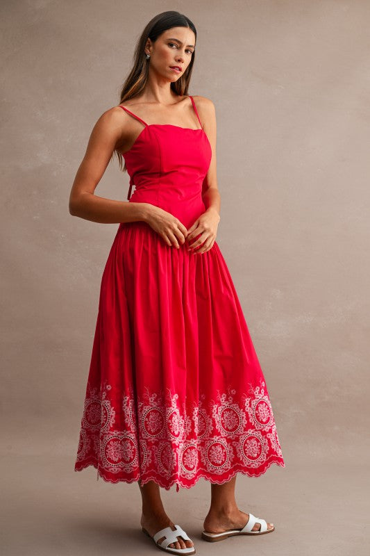 Red Midi Dress