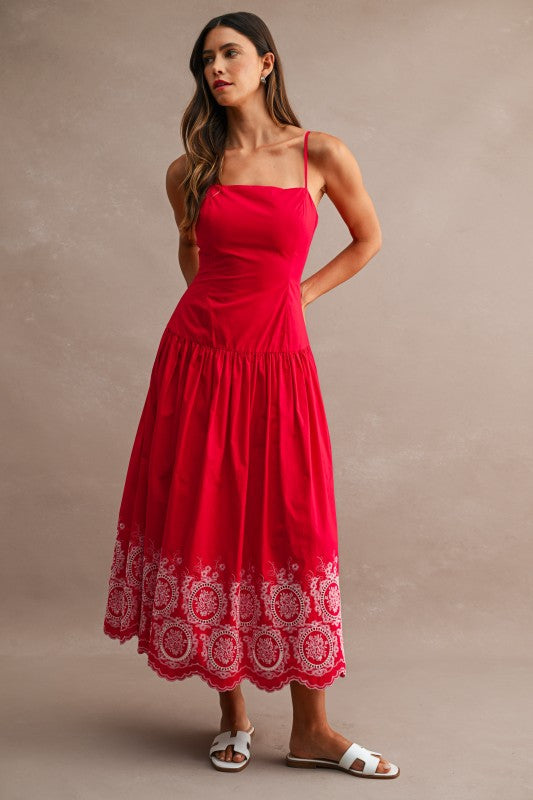 Red Midi Dress