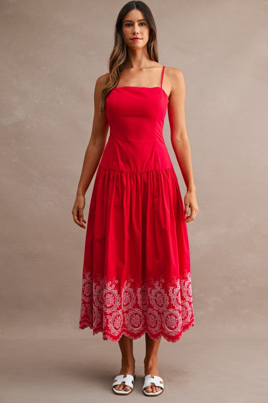 Red Midi Dress