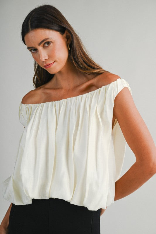 Bubble Hem Blouson Top