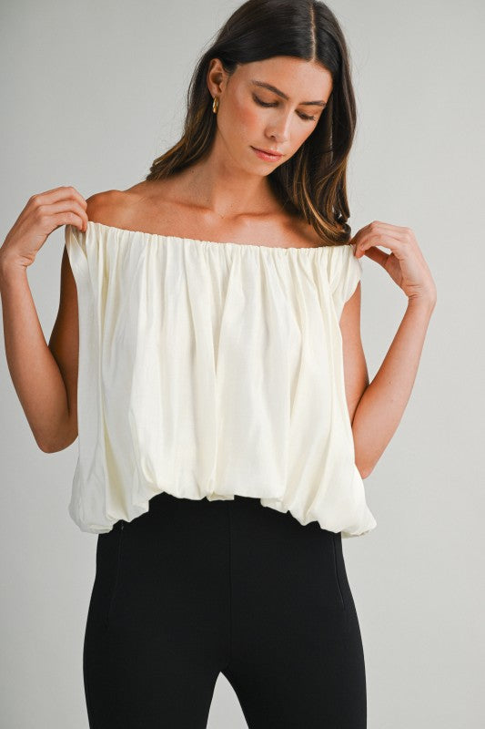 Bubble Hem Blouson Top