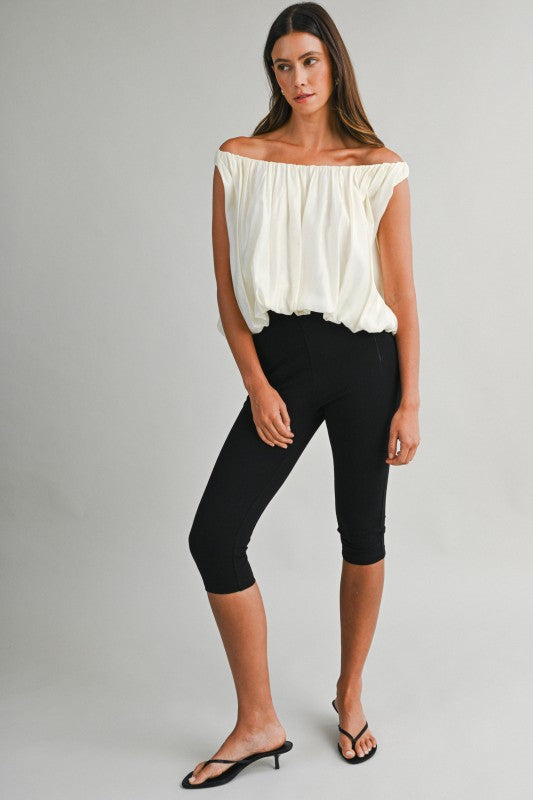 Bubble Hem Blouson Top