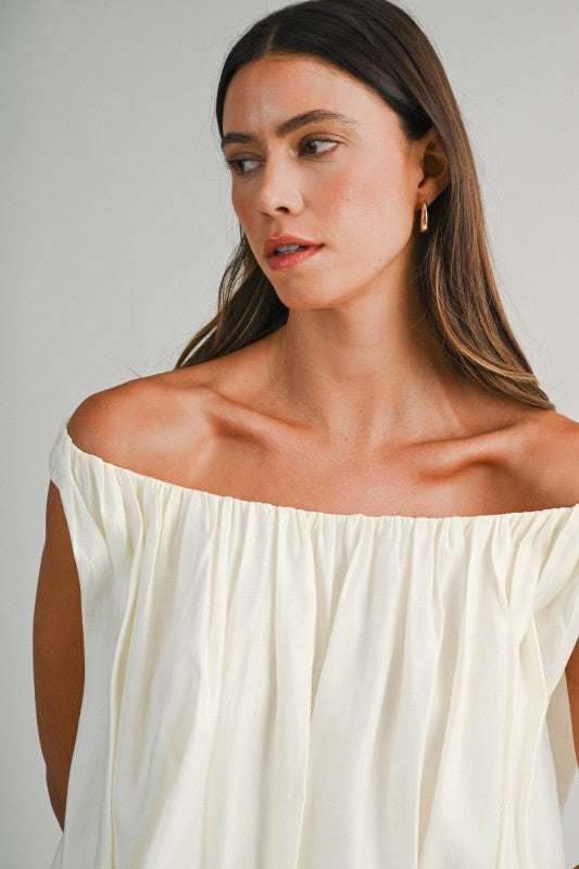 Bubble Hem Blouson Top