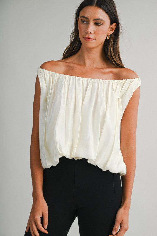 Bubble Hem Blouson Top