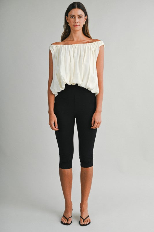 Bubble Hem Blouson Top