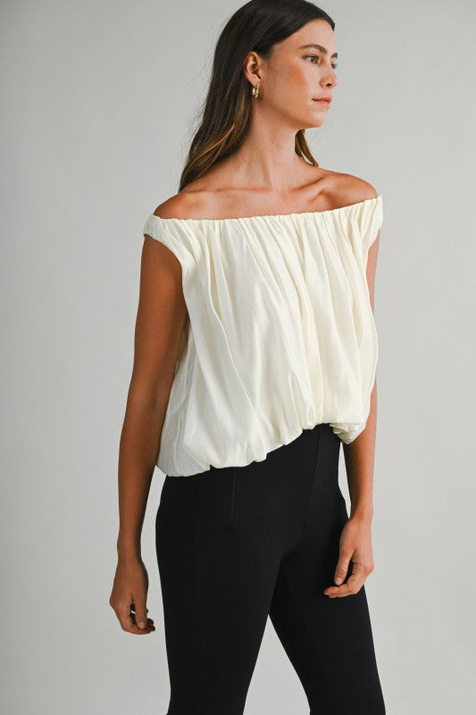 Bubble Hem Blouson Top
