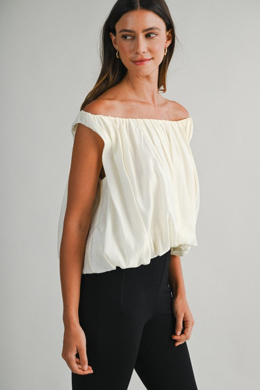 Bubble Hem Blouson Top