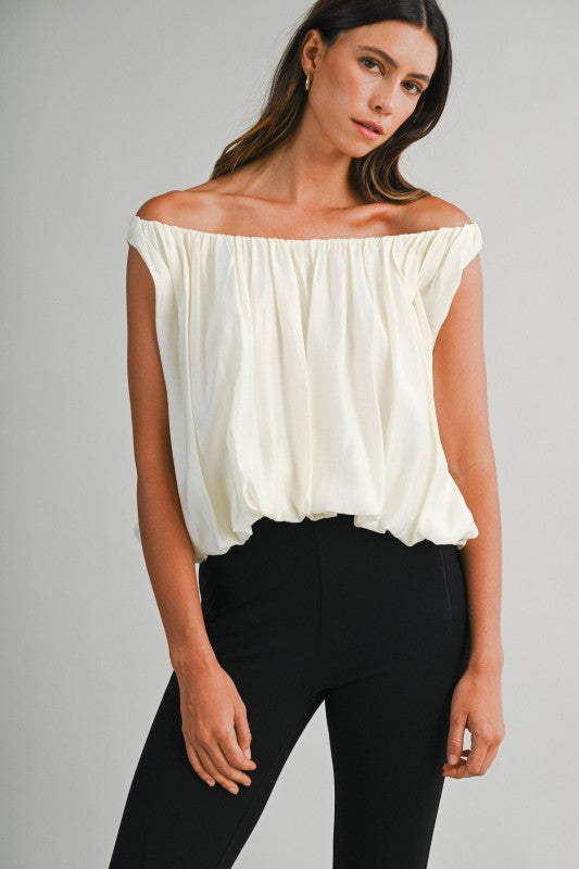 Bubble Hem Blouson Top