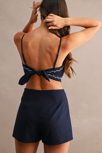Embroidered Hankerchief Skort Set