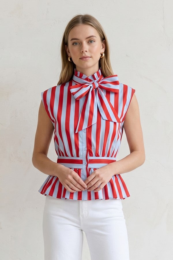 Red Striped Top