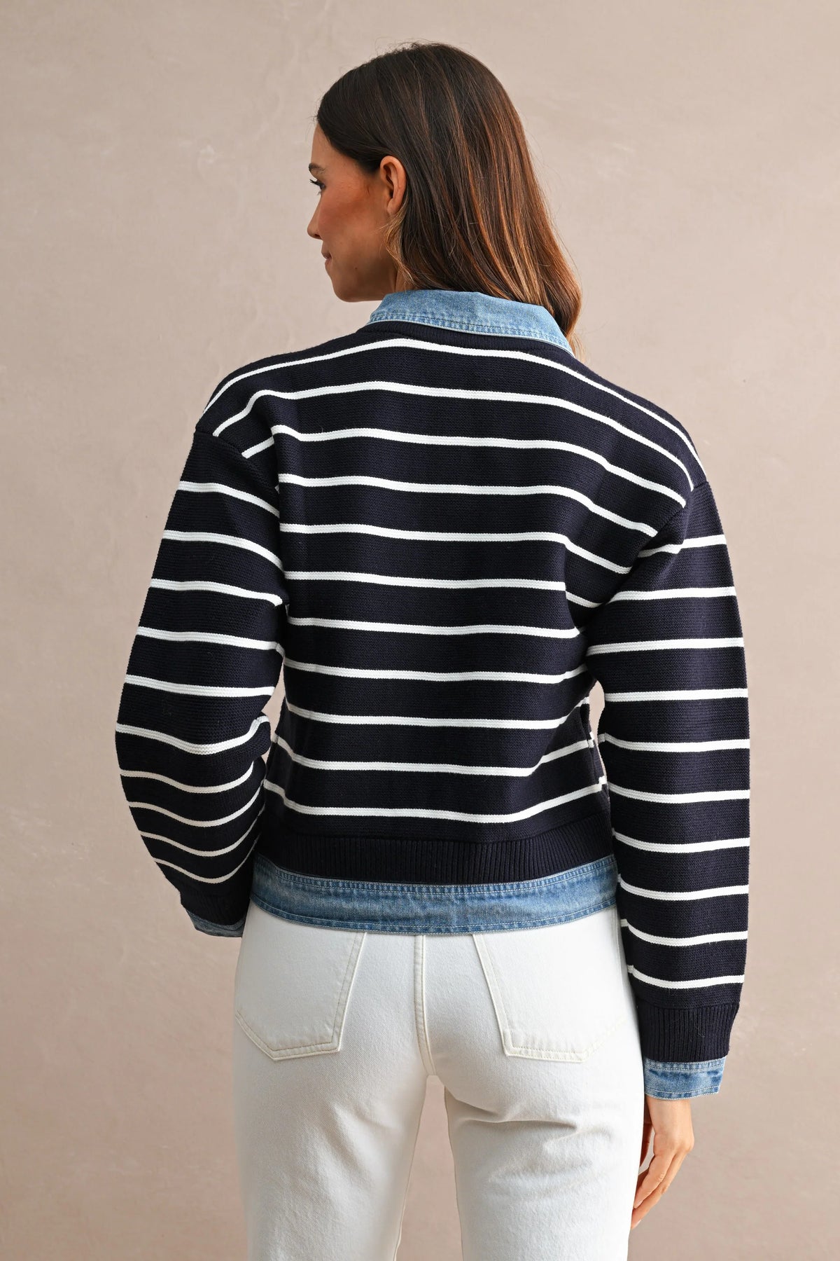 Striped Denim Sweater
