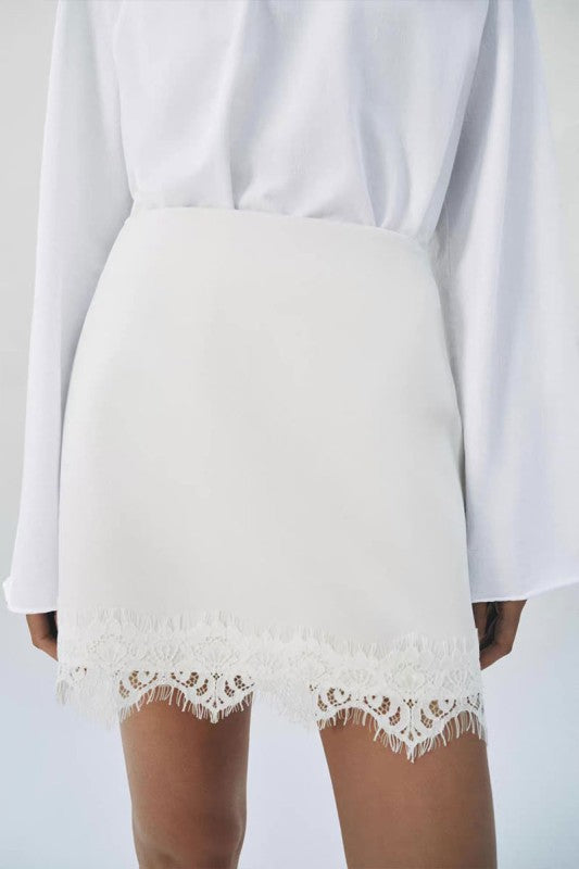 Lace Trim Skort