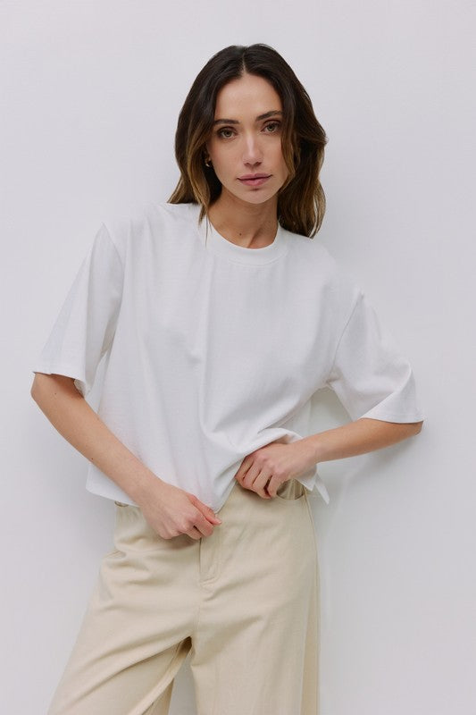White Relaxed Tee Top