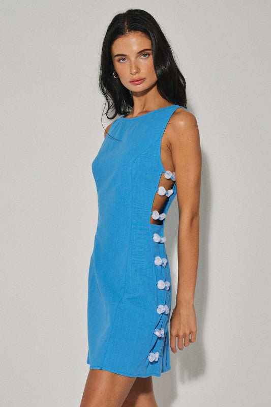 Linen Side Bead Dress