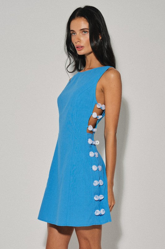 Linen Side Bead Dress