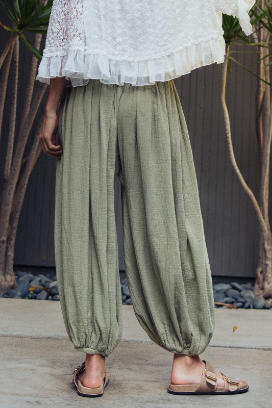 Cloud Drift Cotton Gauze Balloon Pant