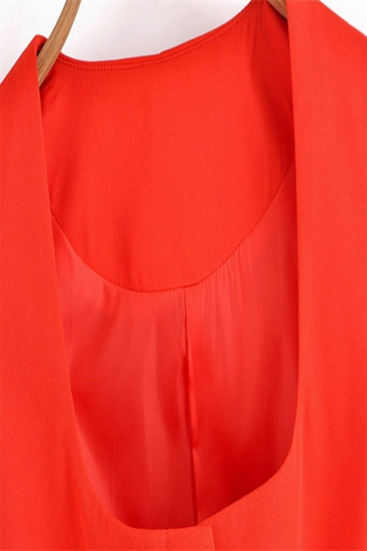 Solid Belted Long Vest