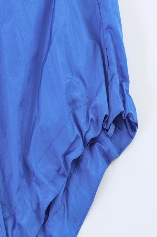 Blue Windbreaker Jacket Top