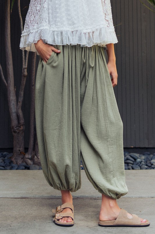 Cloud Drift Cotton Gauze Balloon Pant
