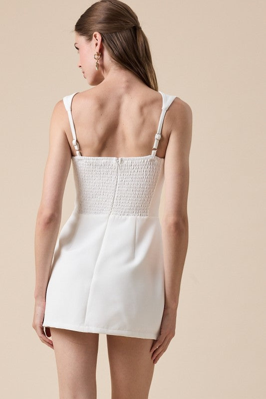 White Romper Dress