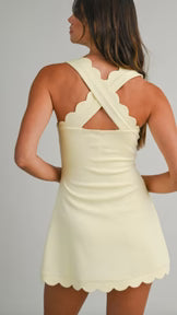Butter Yellow Dress With Shorts