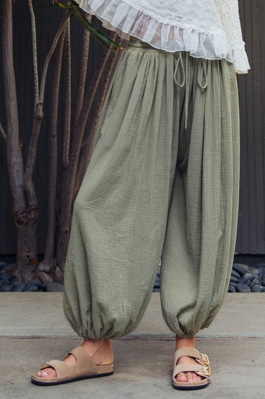 Cloud Drift Cotton Gauze Balloon Pant