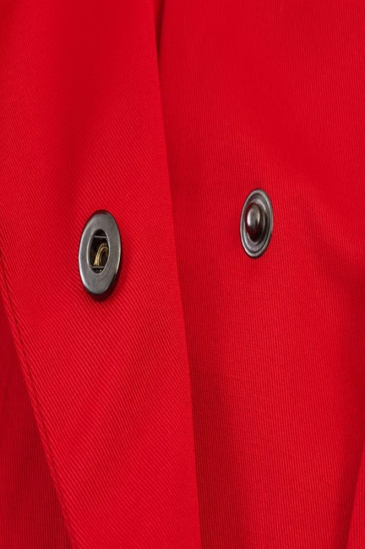 Belted High Neck Jacket Top