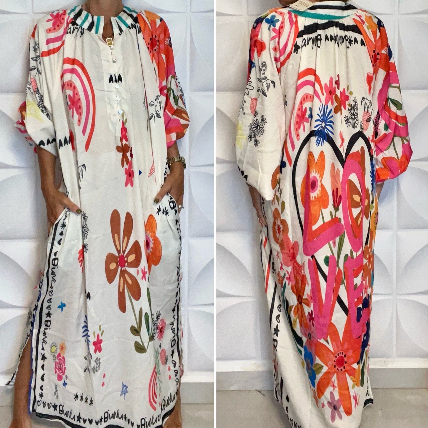 Bluson Print Maxi