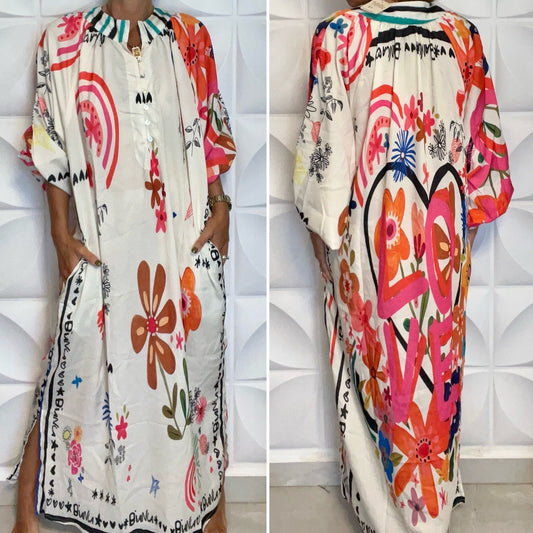 Bluson Print Maxi