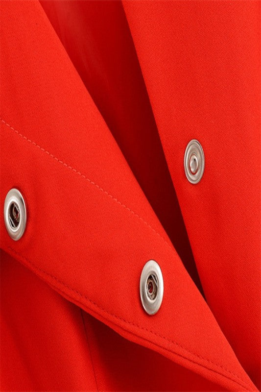 Solid Belted Long Vest