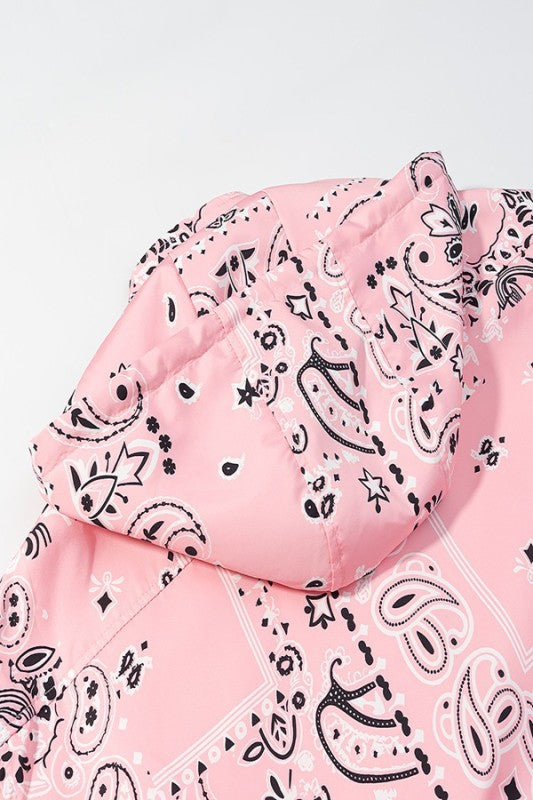 Paisley Windbreaker Jacket Top