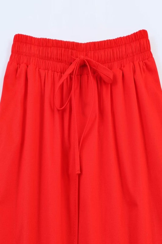Puff Sleeve Shirt And Skirt Set