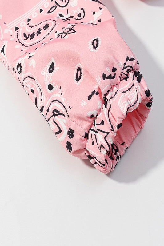 Paisley Windbreaker Jacket Top