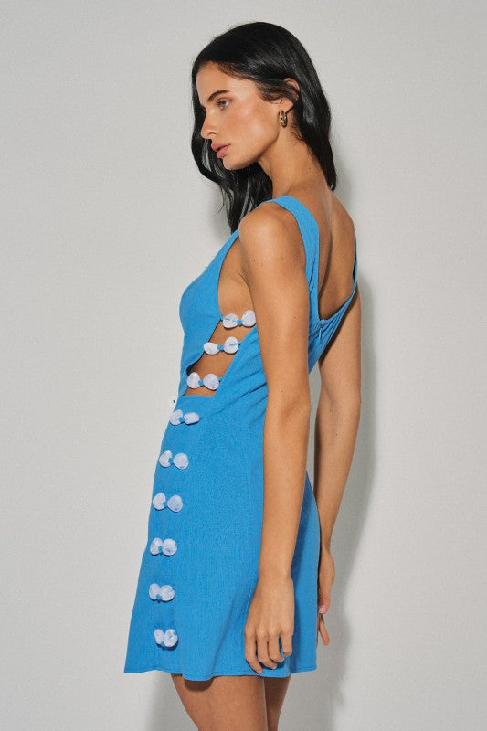 Linen Side Bead Dress