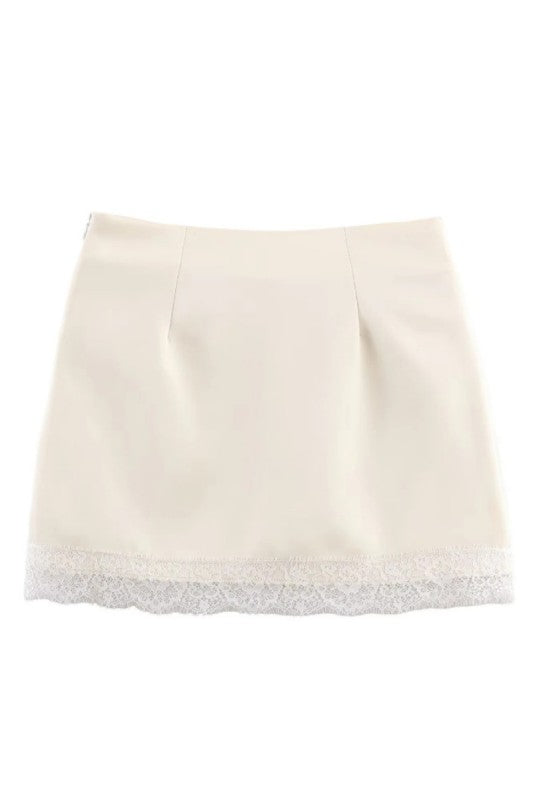 Lace Trim Skort