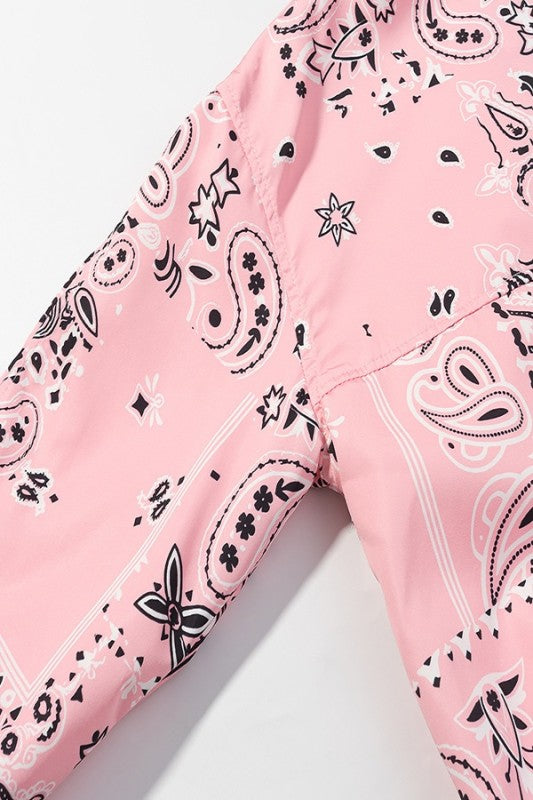 Paisley Windbreaker Jacket Top