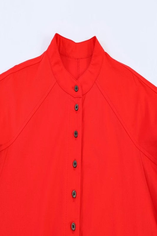 Puff Sleeve Shirt And Skirt Set