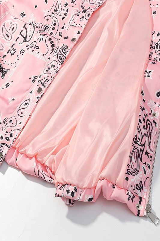 Paisley Windbreaker Jacket Top