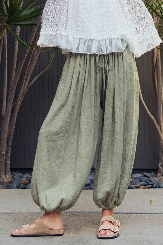 Cloud Drift Cotton Gauze Balloon Pant
